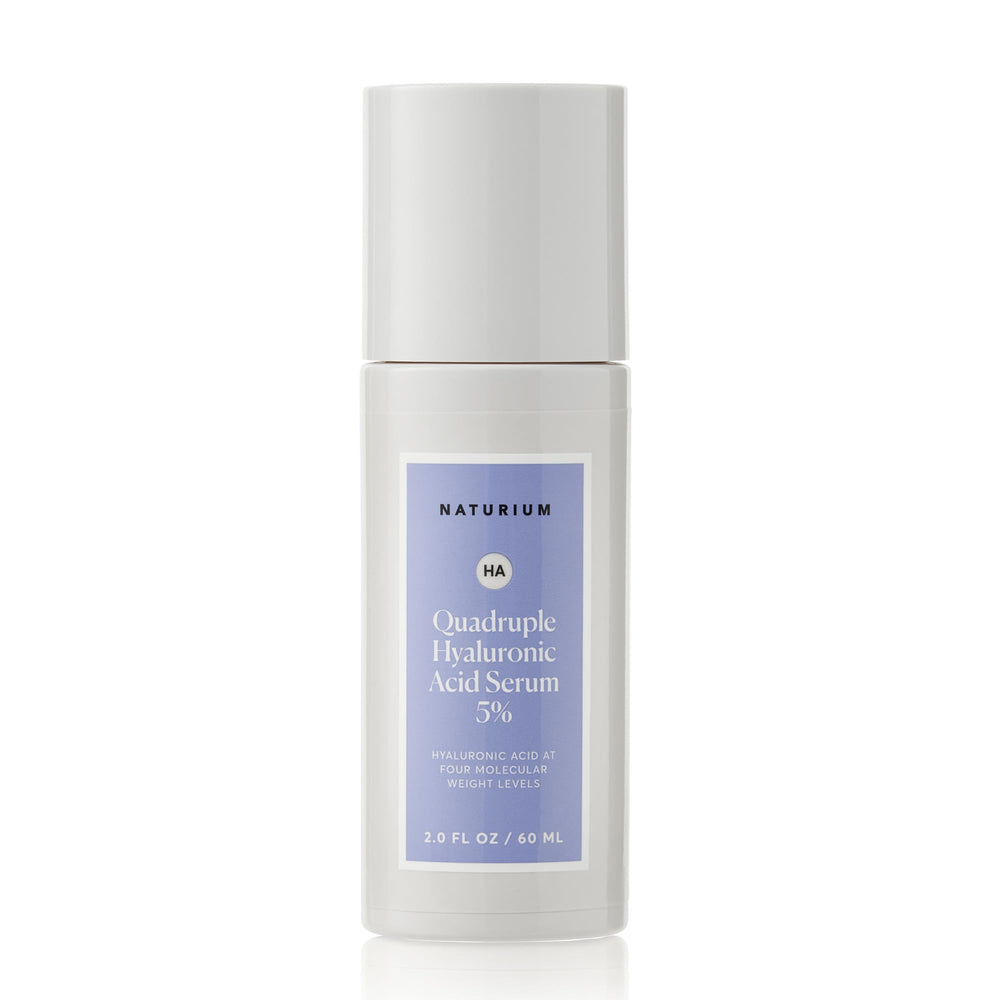 Naturium quadruple hyaluronic acid serum pump for easy application and deep hydration