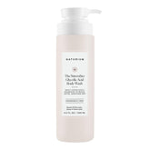 Naturium The Smoother bottle closeup shows gentle exfoliating cleanse for smoother skin