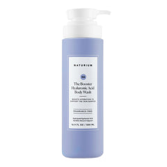 Naturium The Booster Hyaluronic Acid Body Wash bottle pour showing hydration for daily cleansing