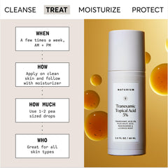 Naturium Tranexamic 5% with kojic and niacinamide on label for brightening routine
