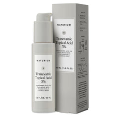 Naturium Tranexamic Topical Acid 5% bottle shows the serum for even tone