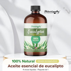 NATUROPATHY Eucalyptus essential oil dropper ready to dispense calming drops.