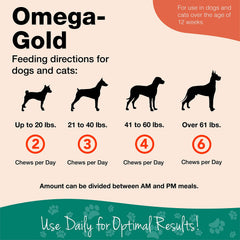 NaturVet Omega-Gold Plus soft chews close-up highlight tasty, easy-to-feed texture.