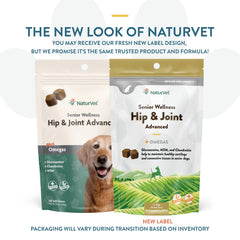 NaturVet Senior Wellness – bouchées faciles à donner pour chiens et chats seniors.