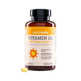 NatureWise Vitamin D3 4000iu bottle supports immune and bone health.