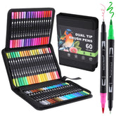 Nauets 60 colors brush-marker case organized for quick access