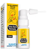 NAVEH PHARMA Itchy Ears Remedy jet spray gently cleans the ear canal.