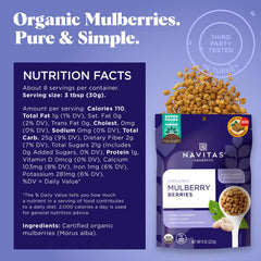 Navitas Organics Mulberries in yogurt bowl add natural sweetness and fiber