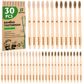 Navona 30pc bamboo toothbrush pack for family use and eco-friendly daily brushing