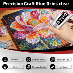 Navona B7000 glue dries clear with a glossy finish for jewelry projects.