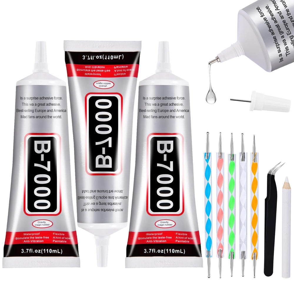 Navona B7000 glue with precision tip for accurate rhinestone setting.