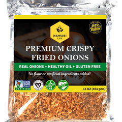 NAWABI LIFE Crispy Fried Onions in packaging add natural crunch to meals
