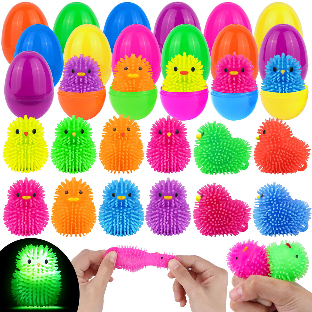 NAWITDA Easter egg with LED puffer ball ready for easy assembly and bright illumination.