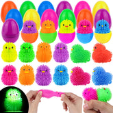 NAWITDA Easter egg with LED chick puffer ball for Easter hunts