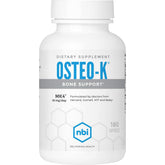 NBI Osteo-K bottle front view highlighting the bone support formula