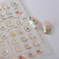 NBNTGH geometric frames provide modern nail accents on various nails