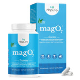 nbpure MagO7 bottle front, ready for a nightly detox routine.