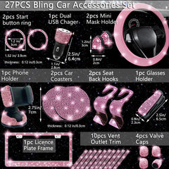 NBTEPEM bling phone holder pink keeps devices within reach.