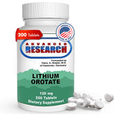 NCI Advanced Research lithium orotate bottle front view for daily mood support.