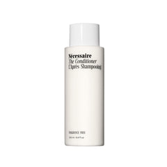 Nécessaire The Conditioner fragrance-free bottle showing neutral hydration for sensitive scalps.