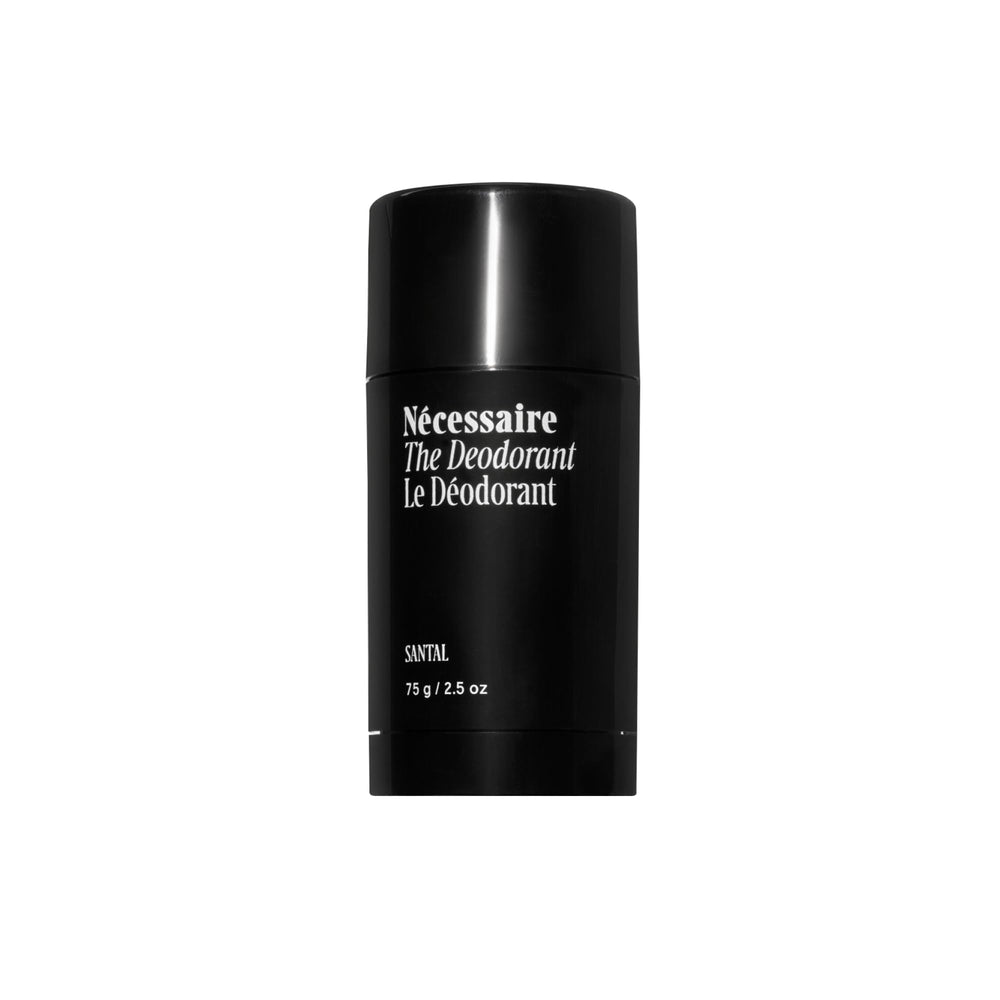 Nécessaire The Deodorant Santal bottle front showing aluminum-free daily freshness
