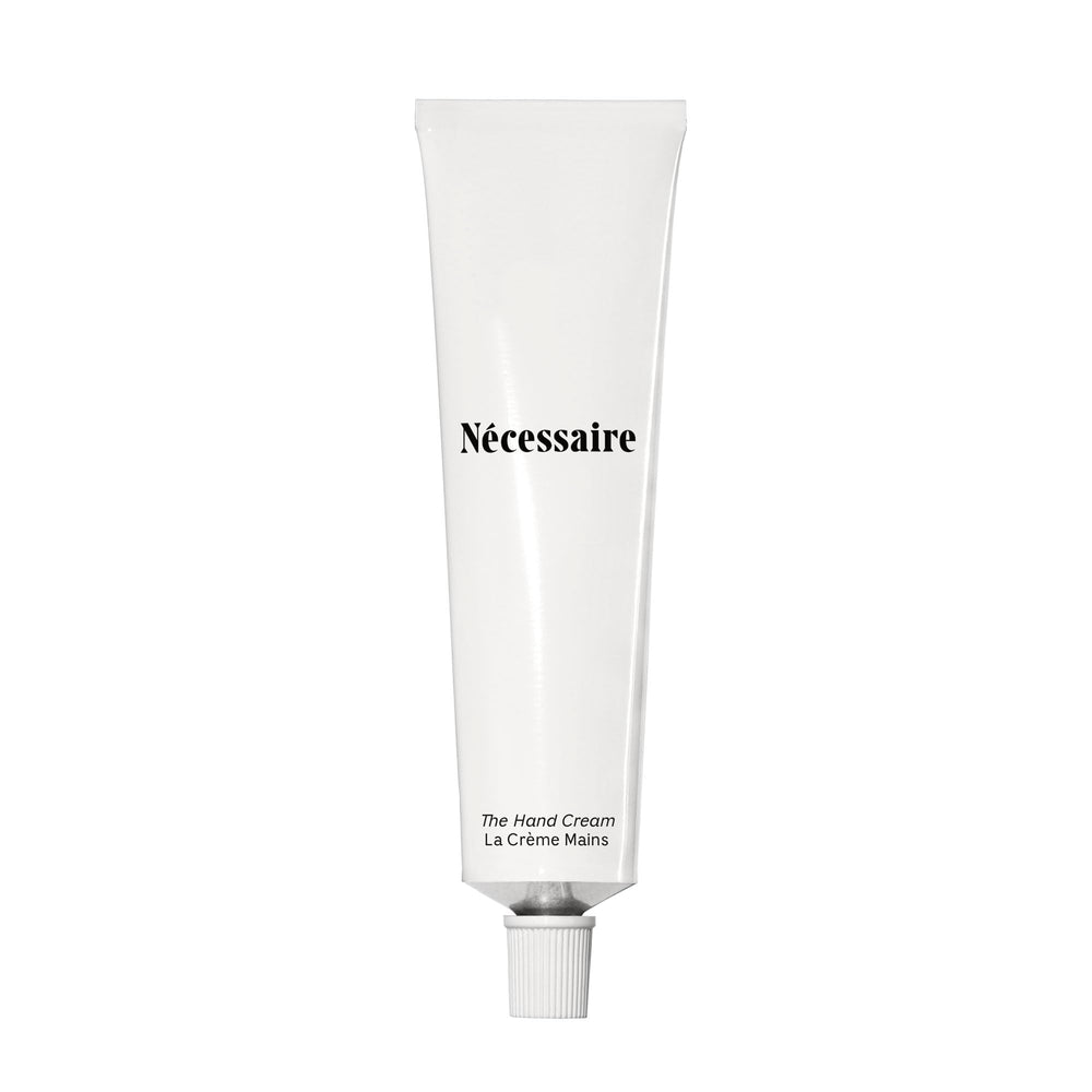 Nécessaire hand cream fragrance-free texture close-up showing smooth hands.
