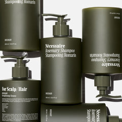 Nécessaire Rosemary Shampoo ceramides bolster hair resilience.