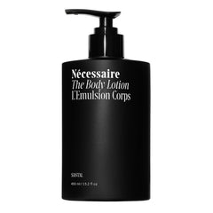 Nécessaire Santal body lotion bottle shows fast-absorbing hydration for daily use