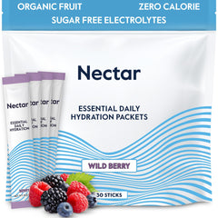 Nectar Hydration Packets Berry 30-pack front for quick zero-calorie hydration