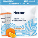 Nectar Hydration Packets orange 30-pack open sachet ready for rapid hydration on the go.