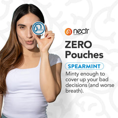 Nectr Energy Zero spearmint pouch single with fresh scent