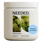 Needed Balance bottle pour demonstrates easy-to-swallow capsules for prenatal to postpartum support.