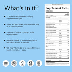 Needed Prenatal Multi Essentials capsules laid out showing flexible dosing.