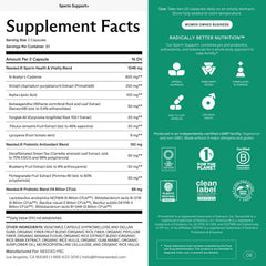 Needed Sperm Support bottle label close-up highlighting a clean, non-GMO formula.
