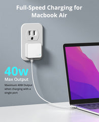 Nekmit slim charger fits behind beds and furniture for tidy spaces.
