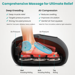 Nekteck massager control panel showing adjustable modes for personalized relief