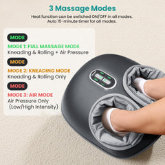 Nekteck foot massager heat function providing warming comfort during use