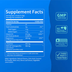 Nello Supercalm ashwagandha-ksm-66 blend highlighted for balanced mood options.