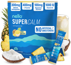 Nello Supercalm canister in pina colada flavor for relaxed focus