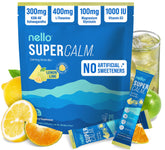 Nello SuperCalm lemon lime on-the-go packets for quick relaxation and focus.