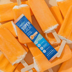 Nello SuperCalm orange creamsicle canister with powder for everyday calm.
