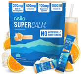 Nello SuperCalm orange creamsicle packet for on-the-go relaxation and focus.