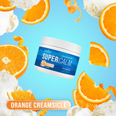 Nello Supercalm orange-creamsicle packets ready for on-the-go relaxation and focus.