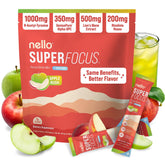 Nello Superfocus pack front promotes clean, sugar-free energy for daytime productivity.