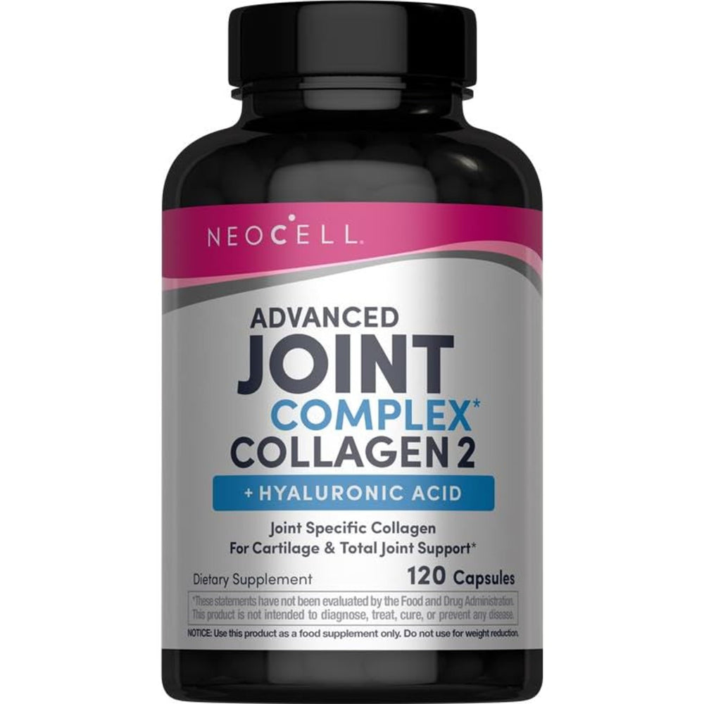 NeoCell Joint Complex capsules on a white surface, supporting flexible joints for daily activities.