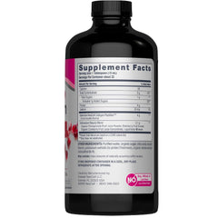 NeoCell Liquid Collagen bottle with pomegranate, cranberry and elderberry juice concentrates for flavor.