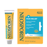 Neosporin Dual Action Cream tube front for on-the-go wound care and quick relief