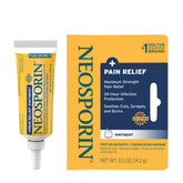 Neosporin dual-action tube for quick infection protection and pain relief.