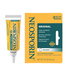 Neosporin Original tube close-up for quick minor wound care.