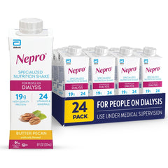 Nepro Dialysis Shake Vanilla bottle 8oz shows protein-rich nutrition